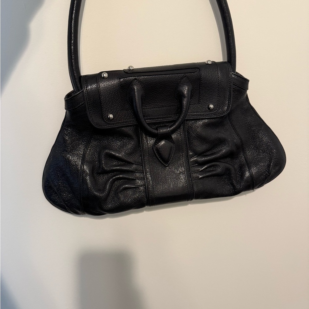 Zac Posen Black Leather Handbag NEW